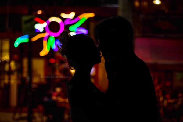 Urban night couple portraits Palermo soho
