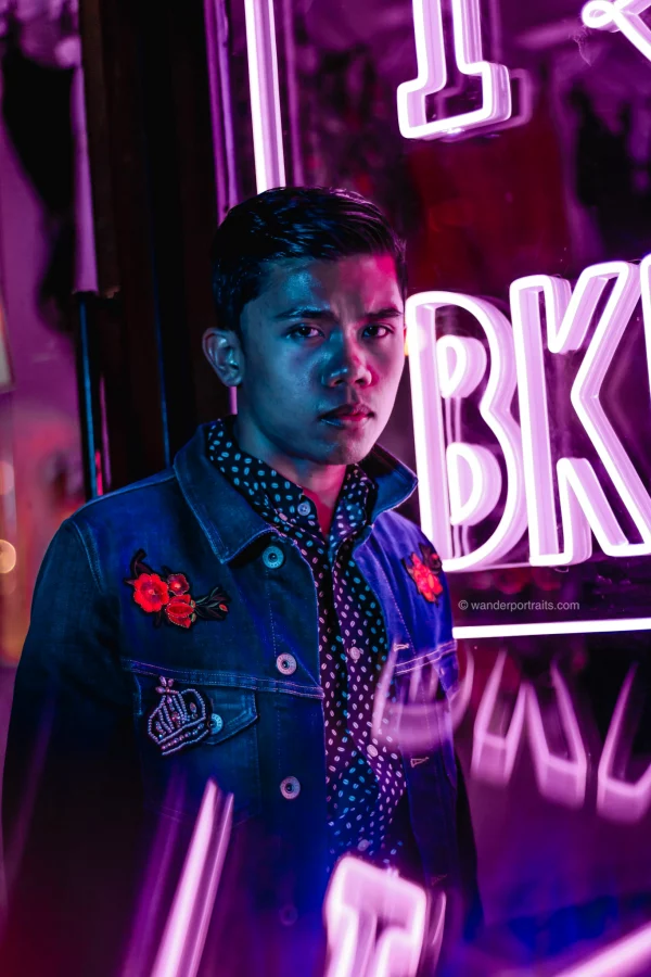 Urban male night portraits Palermo Soho