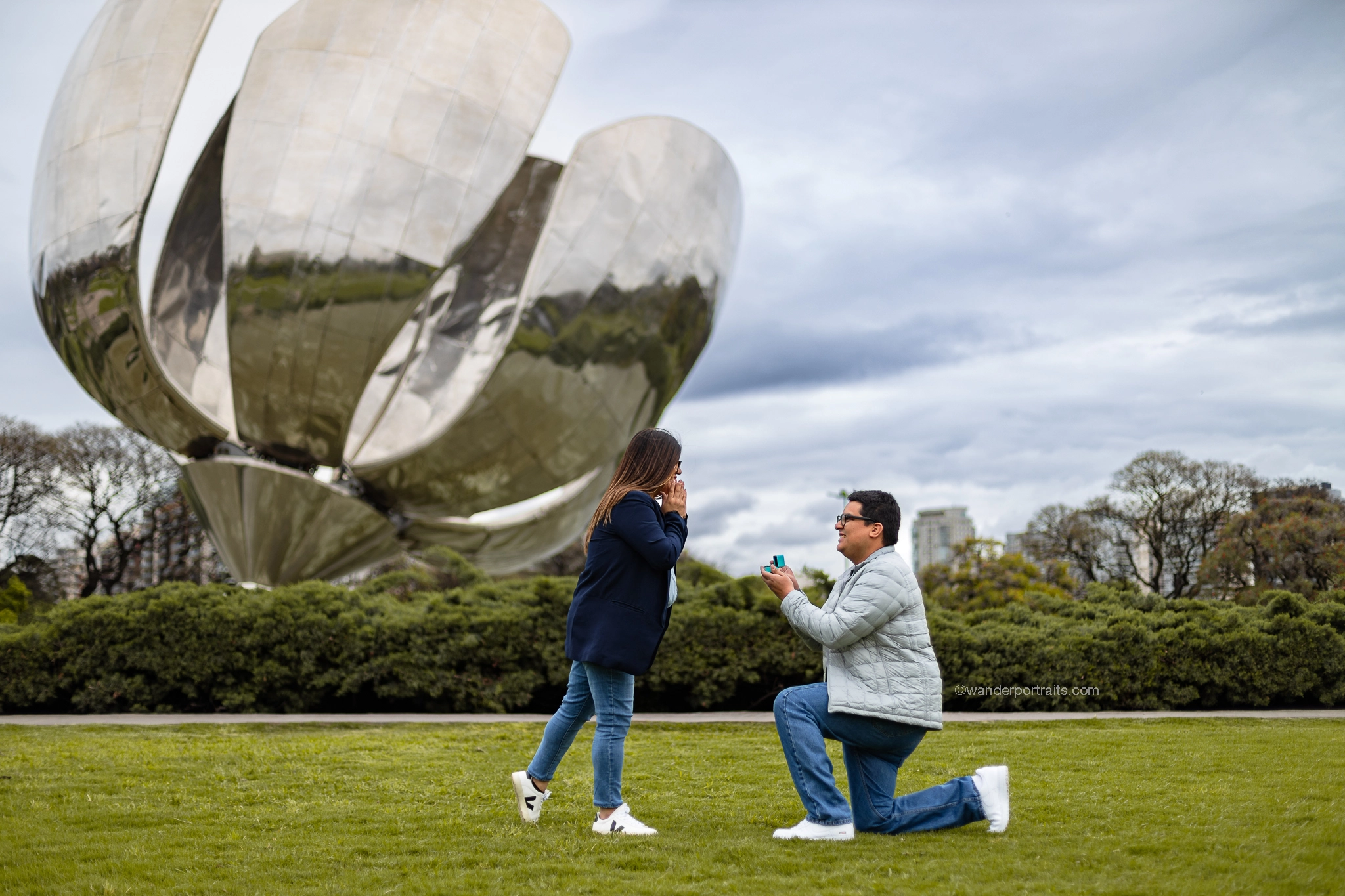 marriage proposal photoshoot in the steal flower, buenos aires