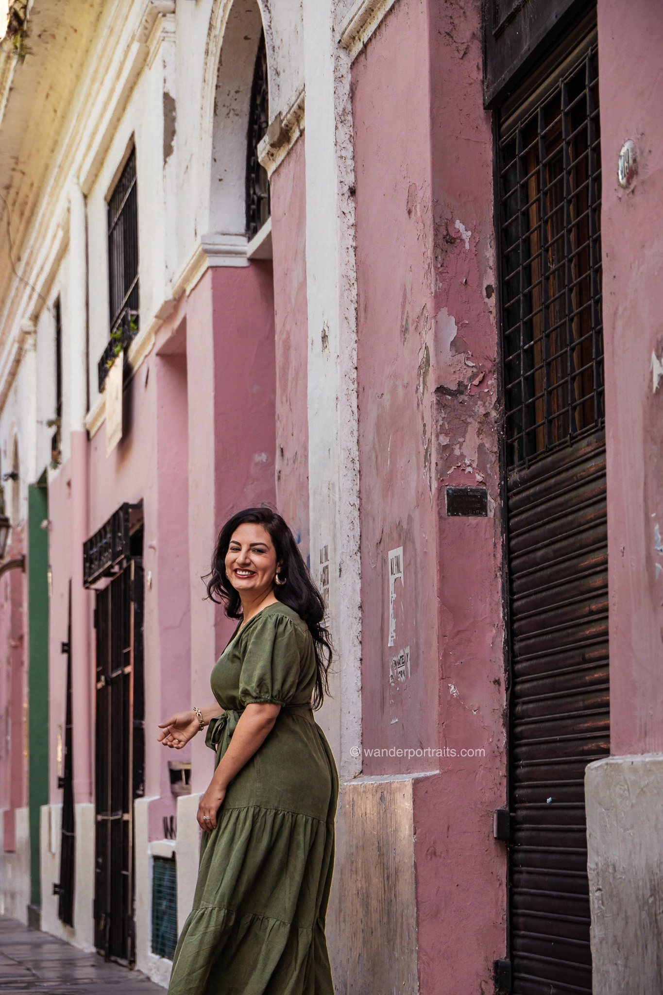 Stylish woman during a premium photoshoot in San Telmo