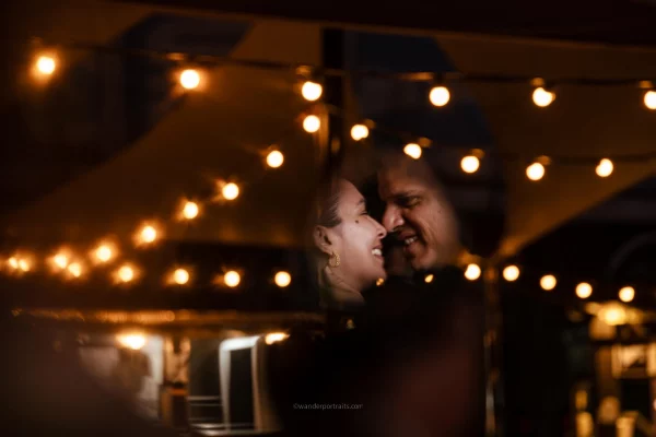Sesión de pareja nocturna en Puerto Madero Buenos Aires